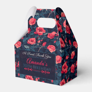 Trendy Rose Birthday Favour Box For Guest Thank Yo