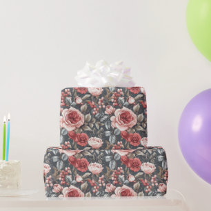 Trendy Rose Flower Wildflower Wrapping Paper