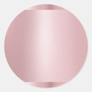 Trendy Rose Gold Blank Modern Elegant Template Classic Round Sticker
