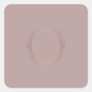 Trendy Rose Gold Blank Template Add Text Design Square Sticker