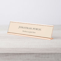 Trendy Rose Gold Champagne Colour Simple Design