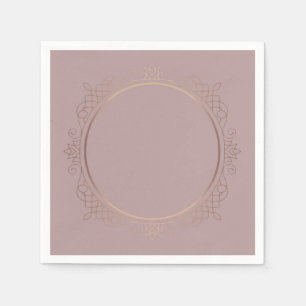 Trendy Rose Gold Custom Blank Template Elegant Napkin