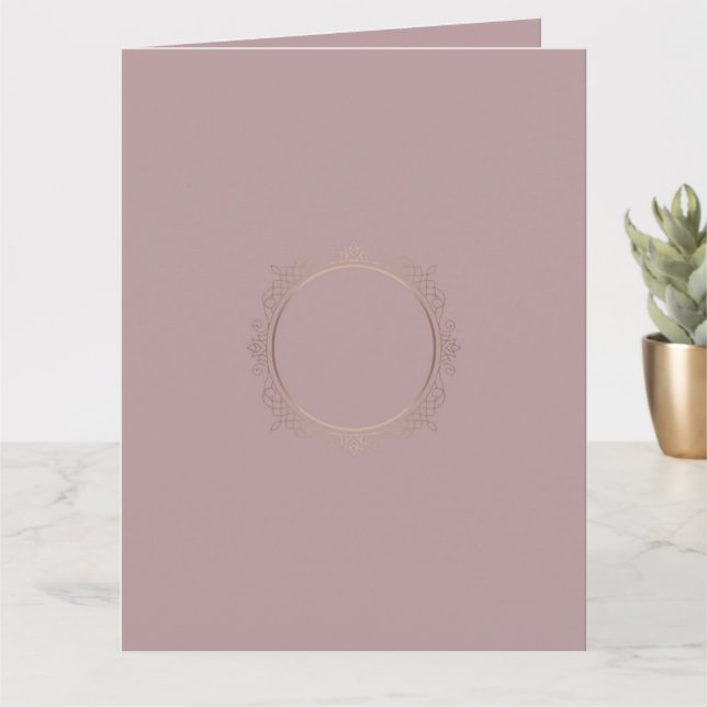 Trendy Rose Gold Custom Elegant Blank Template (Small Plant)