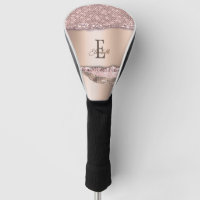 Trendy Rose Gold Diamonds Glitter Monogram