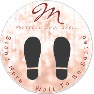 Trendy Rose Gold Sparkling SPA Salon Floor sticker