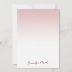 Trendy Rose Gold Template Handwritten Script Name