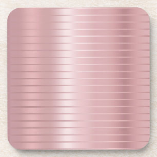 Trendy Rose Gold Template Modern Glamorous Coaster