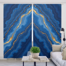Trendy Royal Blue Gold Marble Collection