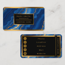 Trendy Royal Blue Gold Marble Collection