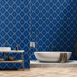 Trendy Royal Blue Gold Marble Collection Wallpaper