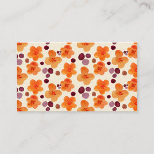 Trendy Rustic Floral Pattern Custom  Business Card