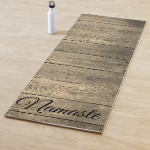 Trendy Rustic Wood Boards Yoga Mat