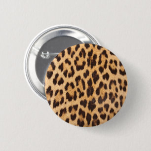 trendy safari fashion leopard spots cheetah print 6 cm round badge