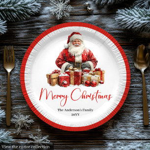 Trendy Santa Claus Stylish Warmish Holiday Plate