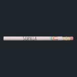 Trendy School Rainbow and Name Kids Pencil<br><div class="desc">This cute pencil design features an adorable rainbow cartoon. The design also features a place for you to add your girl's name. The perfect girly addition to your child's school supplies,  or for your baby shower favors!</div>