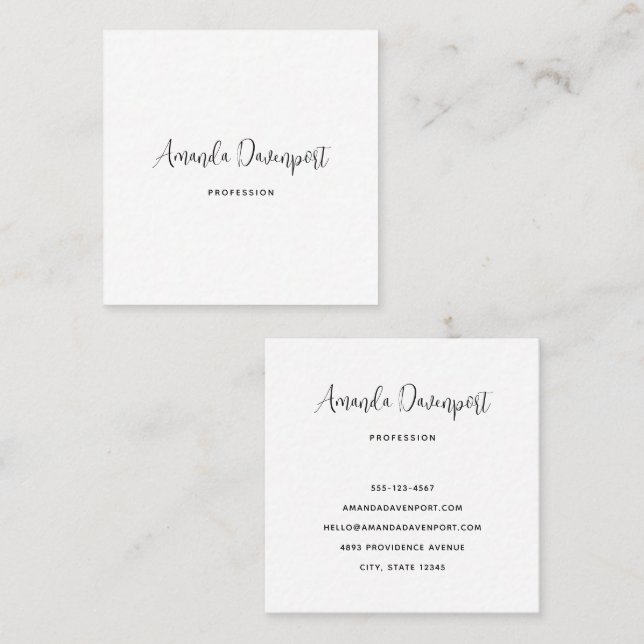 Trendy Script + Dongle Business Card Template (Front/Back)