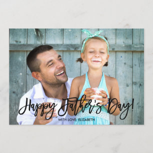 Trendy Script Father's Day Photo Card