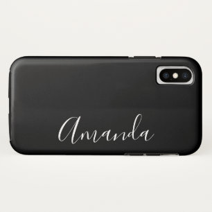 Trendy Script Font (Black) iPhone X Case