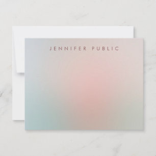 Trendy Script Monogram Simple Elegant Colours Card