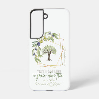 Trendy Scripture Olive Tree Gold Wreath Samsung Galaxy Case
