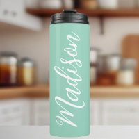 Trendy Seafoam Green Personalised Name