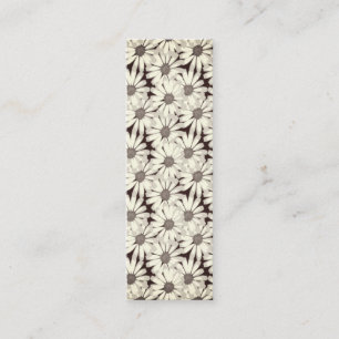 Trendy Seamless Floral Black and white Calling Card