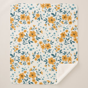 Trendy seamless vintage floral pattern. Endless de Sherpa Blanket