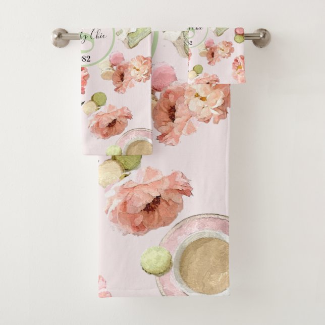 Trendy Shabby Chic Peonies and Macarons Set (Insitu)