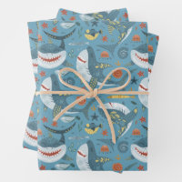 Trendy Shark Gifts Birthday Green Blue Marine