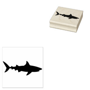 Trendy Shark  Rubber Stamp
