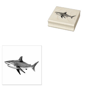 Trendy Shark Rubber Stamp