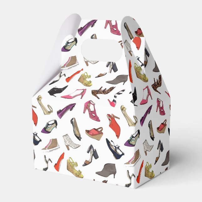 Trendy shoes party favour box (Front Side)