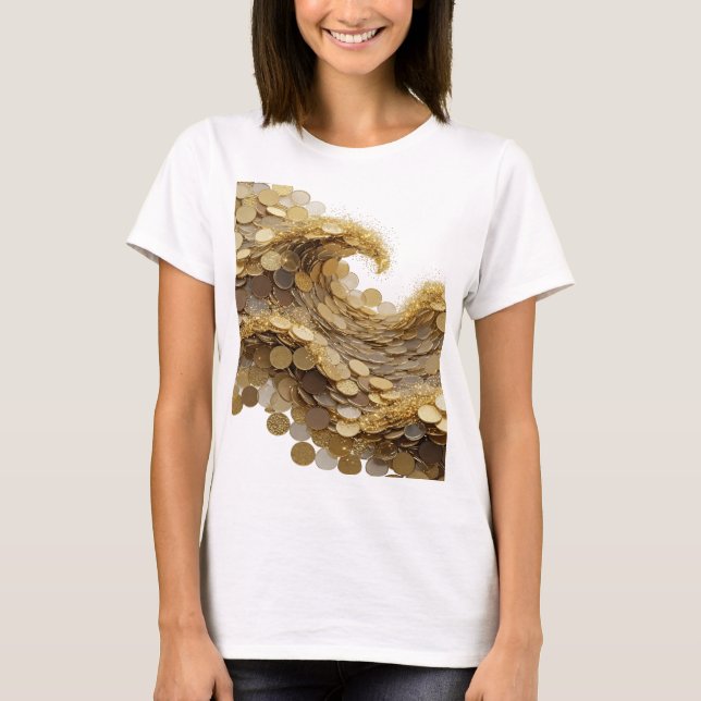 Trendy Silver ABSTRACT ART Design v3 T-Shirt (Front)
