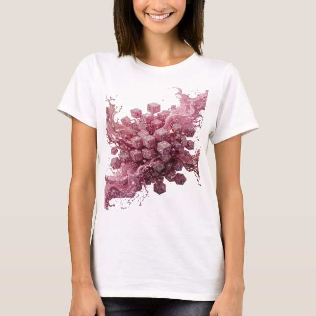 Trendy Silver ABSTRACT ART Graphic Tee (Front)