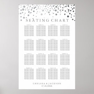 Trendy Silver Dots - Seating Chart