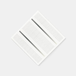 Trendy Silver Geometric Pattern White Stylish Art Napkin