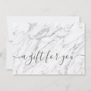 Trendy silver marble elegant gift certificate