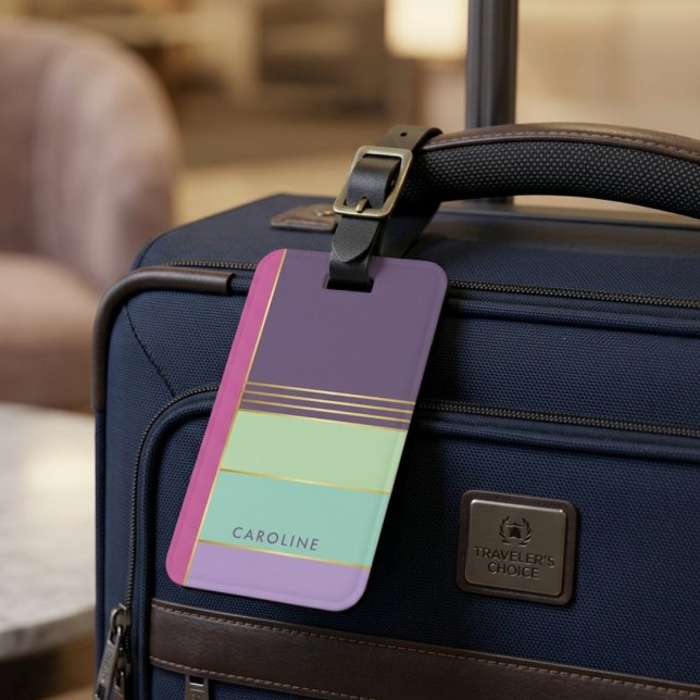 Trendy Simple Chic Stylish Girly  Luggage Tag (Creator Uploaded)