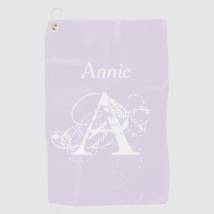 Trendy  Simple Elegant Modern Monogram Golfer Golf Towel