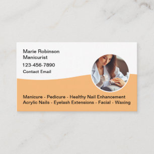 Trendy Simple Manicure Nail Beauty Business Cards