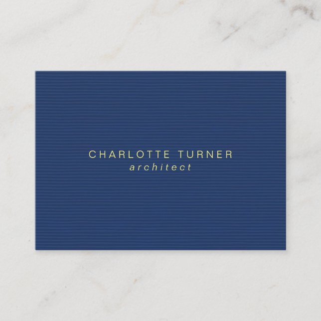 Trendy Simple Minimalist Blue Professional Business Card (Front)