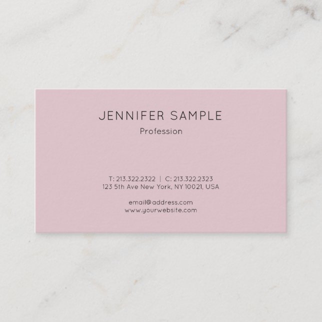 Trendy Simple Modern Designed Template Elegant Business Card (Front)