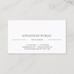Trendy Simple Modern Minimalist Design Template Business Card