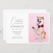 Trendy & Simple Pet Memorial Photo Invitation