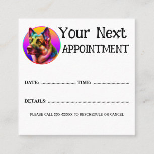 Trendy Simple Pet Veterinarian Clinic Appointment Card