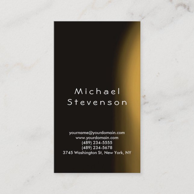 Trendy Simple Plain Business Card (Front)