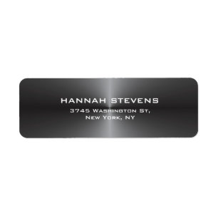 Trendy Simple Plain Grey Elegant Modern Return Address Label