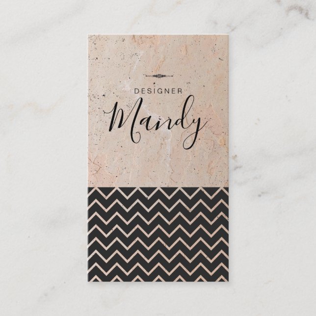 Trendy Simple / Speckled | Designer Fresh Business Card (Front)