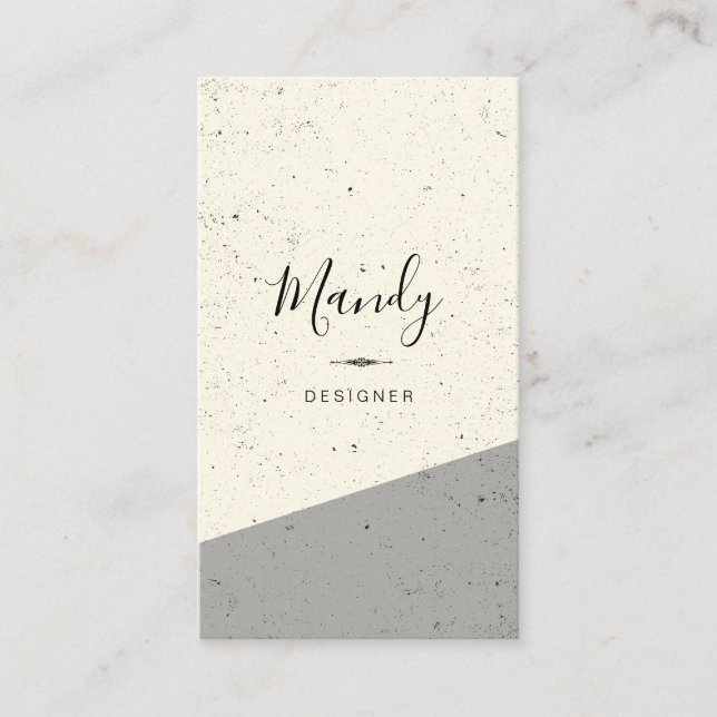 Trendy Simple / Speckled (grey) Business Card (Front)