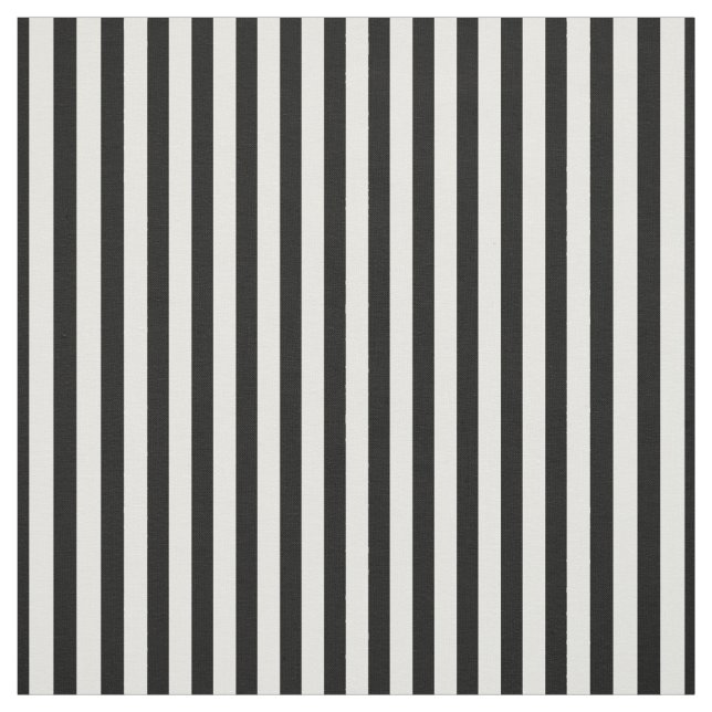 Trendy Simple Stripes Pattern | Black & White Fabric (Swatch)